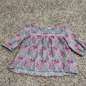 OshKosh B'gosh Floral Kids Blouse - Pink and Gray